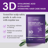 5PCS-3D Hyaluronic Acid & Collagen Hair Mask 30g