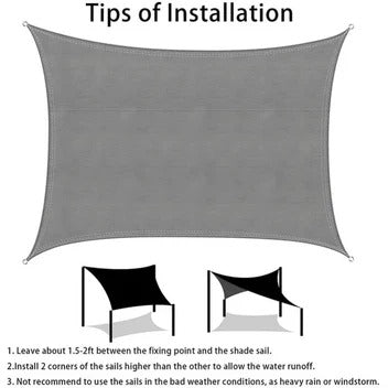 Sail Shade - Waterproof and UV Resistant Outdoor Awning for Garden and Patio